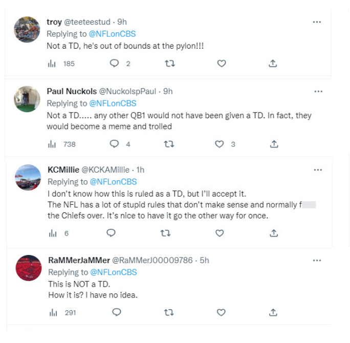 22 Week 16 Twitter on Mahomes dive 4